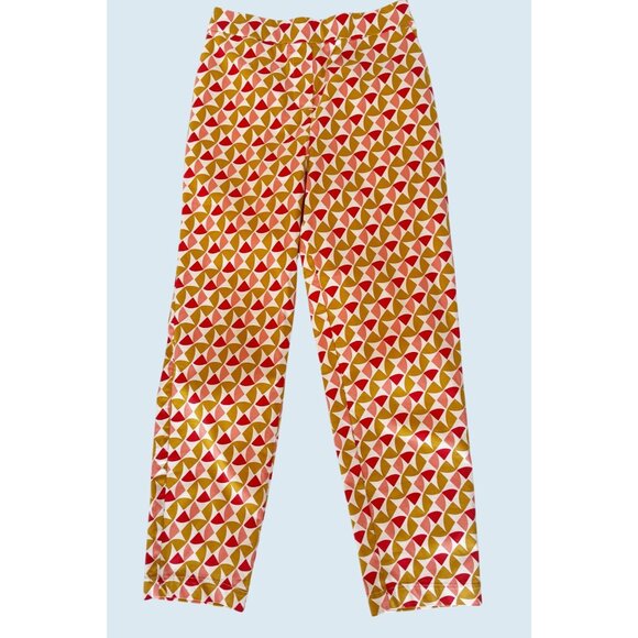BODEN Printed Pull On Ankle Length Preppy Trouser Pants Size 4 - Picture 3 of 7
